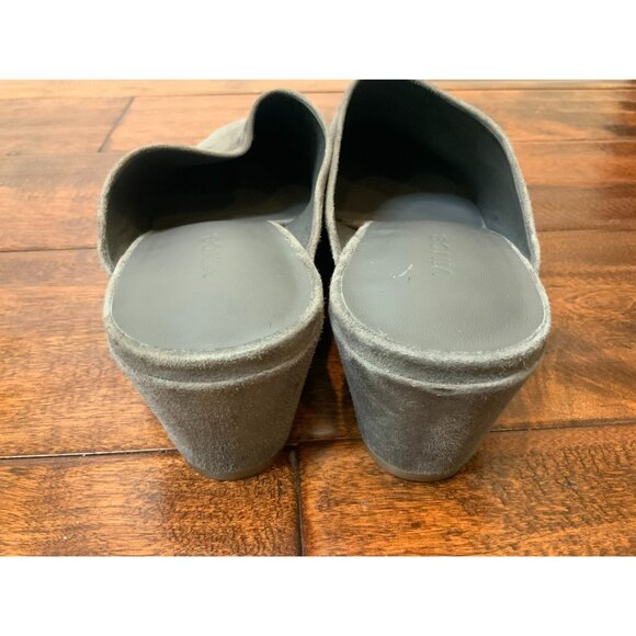 Vince Gray Suede Square Toe Wedge Low Heels, Size 8 US | 38 EUR - Picture 6 of 8